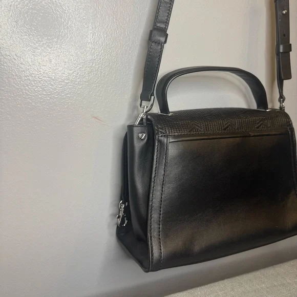 Michael Kors Whitney Medium Quilted Top Handle Satchel Black / Silver - Picture 9 of 11